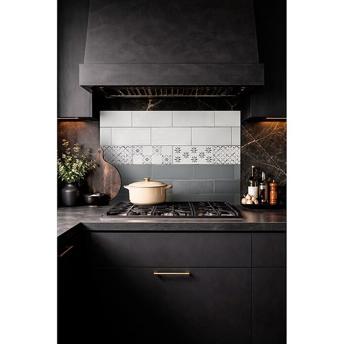 Protector de pared de cocina Cenefa (L x An x Es: 90 cm x 60 cm x 3 mm, Azul, Aluminio) | BAUHAUS