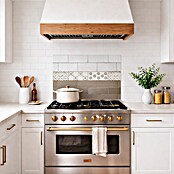 Protector de pared de cocina Cenefa (L x An x Es: 90 cm x 60 cm x 3 mm, Marrón, Aluminio) | BAUHAUS