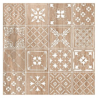 Protector de pared de cocina Hidra (L x An x Es: 60 cm x 60 cm x 3 mm, Marrón, Aluminio)