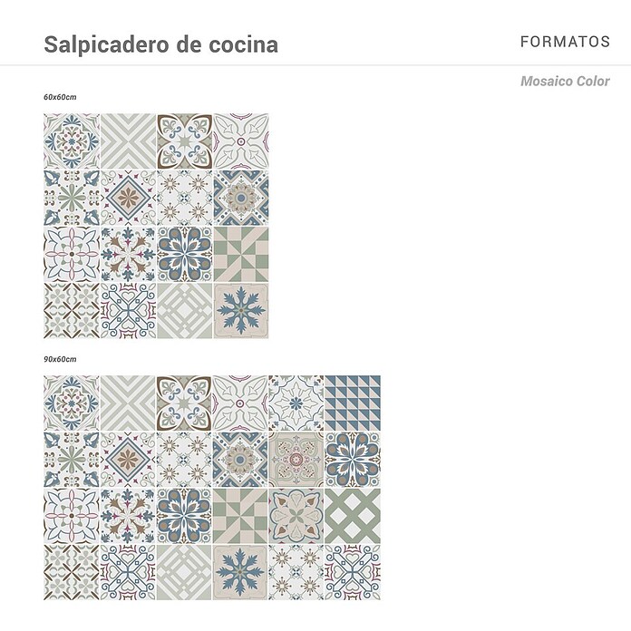 Protector de pared de cocina Mosaico (L x An x Es: 60 cm x 60 cm x 3 mm, Multicolor, Aluminio) | BAUHAUS
