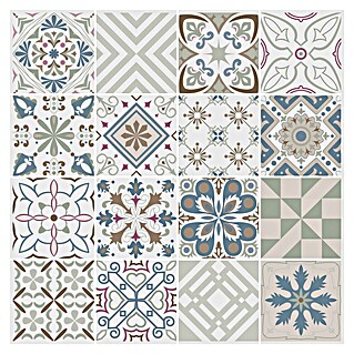 Protector de pared de cocina Mosaico (L x An x Es: 60 cm x 60 cm x 3 mm, Multicolor, Aluminio)