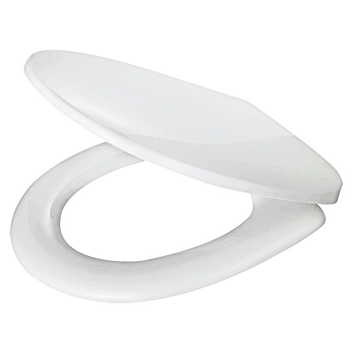 Tapa de WC (Caída amortiguada, Duroplast, Blanco)