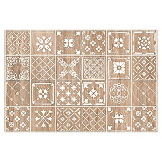 Protector de pared de cocina Hidra (L x An x Es: 90 cm x 60 cm x 3 mm, Marrón, Aluminio)