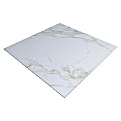 Protector de pared de cocina Marble (L x An x Es: 60 cm x 60 cm x 3 mm, Blanco/Gris, Aluminio) | BAUHAUS
