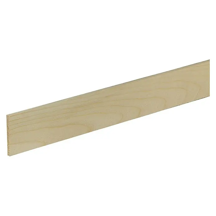 Rechteckleiste - 100 x 0,5 x 4,6 cm, Fichte/Kiefer - Abbildung eines hellen, unbehandelten Holzbretts mit sichtbarer Maserung, ideal für Heimwerkerprojekte und Konstruktionen.