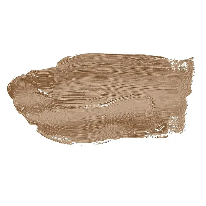 Tadessi Wandfarbe Mocha - Braun, Matt, 5 l - Brauner Farbtupfer mit strukturierten Pinselstrichen.