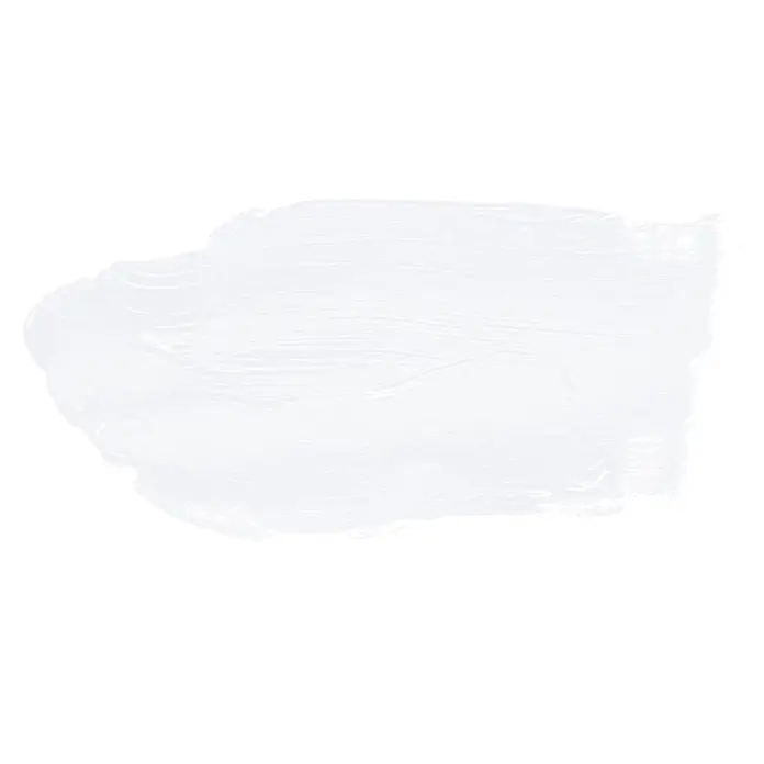 Tadessi Wandfarbe Reinweiß - Weiß, Matt, 10 l - Weißer Pinselstrich mit sichtbarer Pinseltextur.