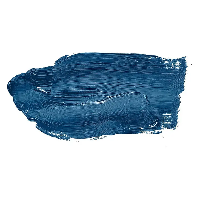 Tadessi Wandfarbe Tiefseeblau - Blau, Matt, 2,5 l - Dicker, strukturierter dunkelblauer Pinselstrich.