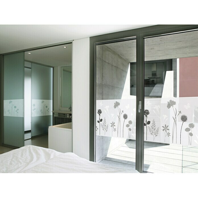 D-c-fix Static Premium Glasfolie150 x 45 cm, Grau/Weiß, Blossom, Statisch haftend Unknown