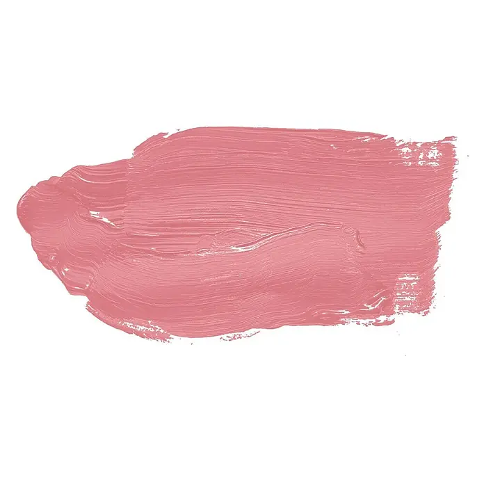 Tadessi Wandfarbe Himbeerpink - Rosa, Matt, 5 l - Rosafarbener Pinselstrich mit sichtbarer Textur.
