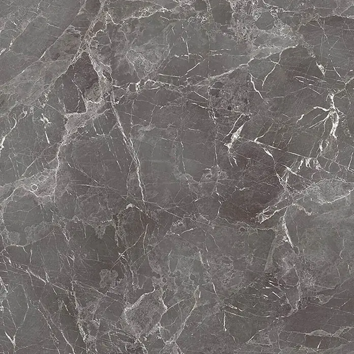 Wetwall Wandpaneel Elite - 120 x 242 cm, Welsh Slate, Nut & Feder System - Dunkelgraue Marmorstruktur mit weißen und hellgrauen Maserungen, ideal für Boden- oder Wandverkleidung.