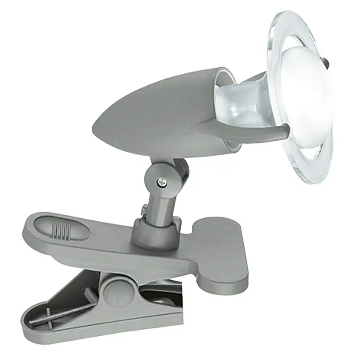 Eglo Klemmleuchte Lydia - 40 W, Farbe Gehäuse: Silber - Ein Schnullerhalter mit Clip, ideal zur Befestigung an Kinderwagen oder Kleidung, um den Schnuller sauber und in Reichweite zu halten.