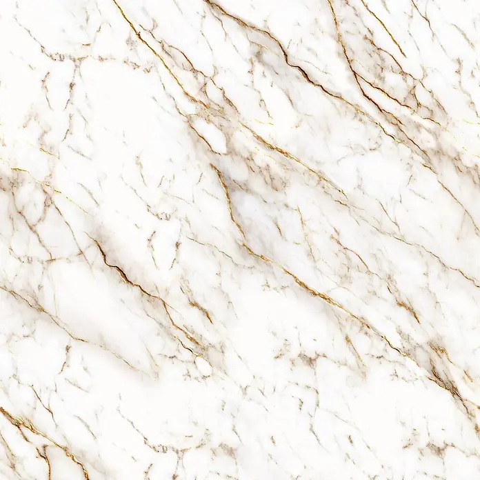 Wetwall Wandpaneel Alloy - 122 x 244 cm, Norris Marble - Weiße Marmorplatte mit eleganten Goldadern.