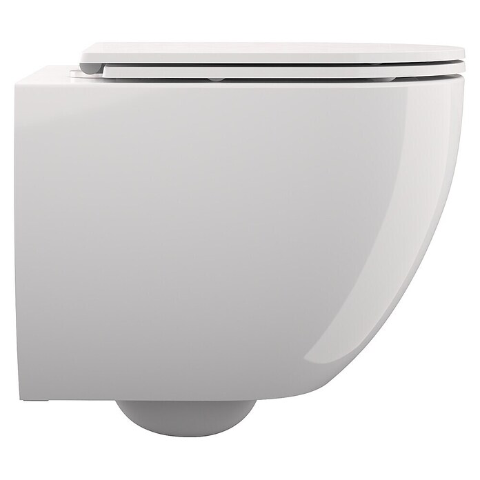 Camargue Wand-WC-Set Pico 50 (Spülrandlos, Ohne Spezialglasur, Spülform: Tief, WC Abgang: Waagerecht, Weiß) | BAUHAUS