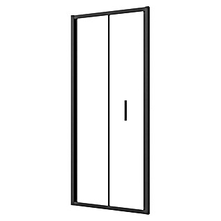 Sanotechnik Zložljiva vrata za tuš kabino Slim Line (90 x 200 cm, Črna, Vgradne dimenzije: 88-92 cm)