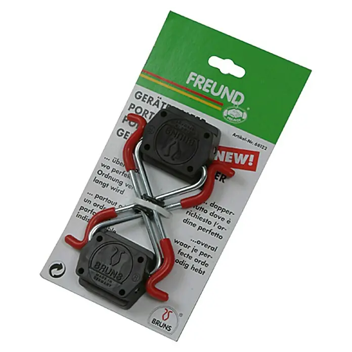 Freund Victoria Universal-Gerätehalter - 2 Stk., Traglast je Halter: 10 kg - Gerätehalterung von Freund für Ordnung im Haus, ideal zum Aufhängen von Werkzeugen und Gartengeräten.