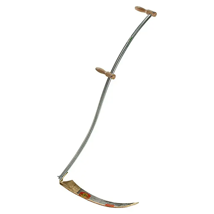 Freund Victoria Klappsense - Länge: 138 cm, Stahlrohr-Sensenbaum - Freischwinger Sense mit Holzgriffen. Ideal für Gartenarbeit und traditionelle Landschaftspflege, robust und ergonomisch gestaltet.