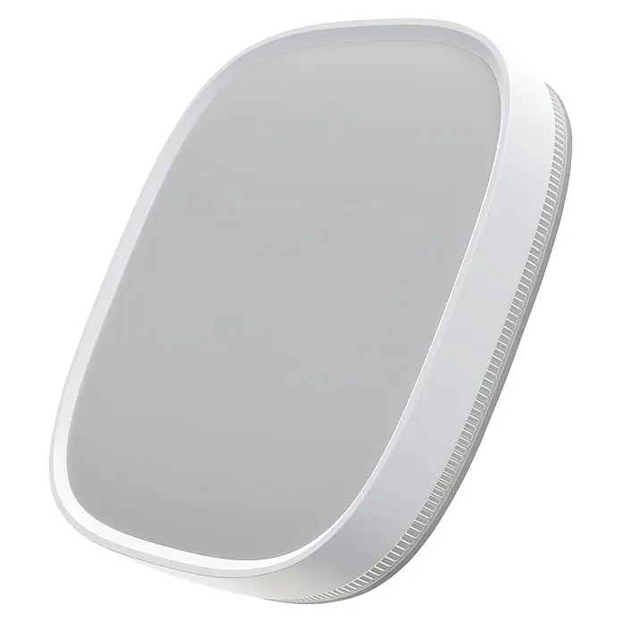 Govee LED-Deckenleuchte - 24 W, L x B x H: 30,48 x 30,4 x 3 cm, Weiß - Weißer, ovaler Smart Speaker mit texturierter Seitenverkleidung.