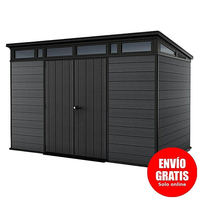 Keter Caseta de jardín Cortina 11x7 (Medidas ext. (An x Pr): 342 x 218 cm, Plástico, Gris, 7,4 m²) | BAUHAUS