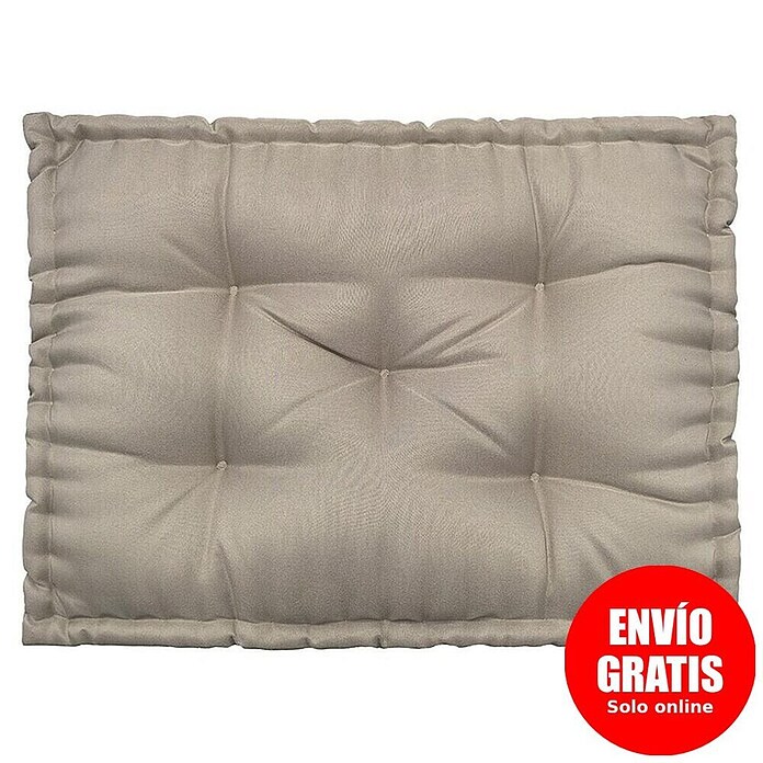 Cojín para asiento de palet water resist Oxford (1 ud., L x An x Al: 80 x 60 x 10 cm, 100% poliéster, Taupe) | BAUHAUS