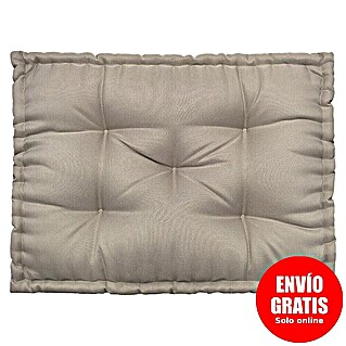 Cojín para asiento de palet water resist Oxford (1 ud., L x An x Al: 80 x 60 x 10 cm, 100% poliéster, Taupe)