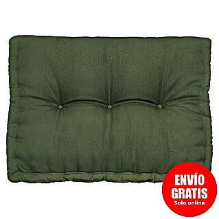 Cojín para respaldo de palet water resist Oxford (L x An x Al: 60 x 40 x 10 cm, Verde, 100% poliéster)