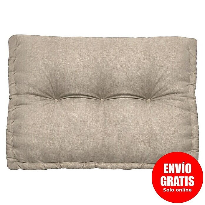 Cojín para respaldo de palet water resist Oxford (L x An x Al: 60 x 40 x 10 cm, Taupe, 100% poliéster) | BAUHAUS