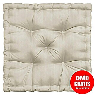 Cojín para suelo capitone water resist Oxford (Taupe, 45 x 45 cm, 1 ud.)