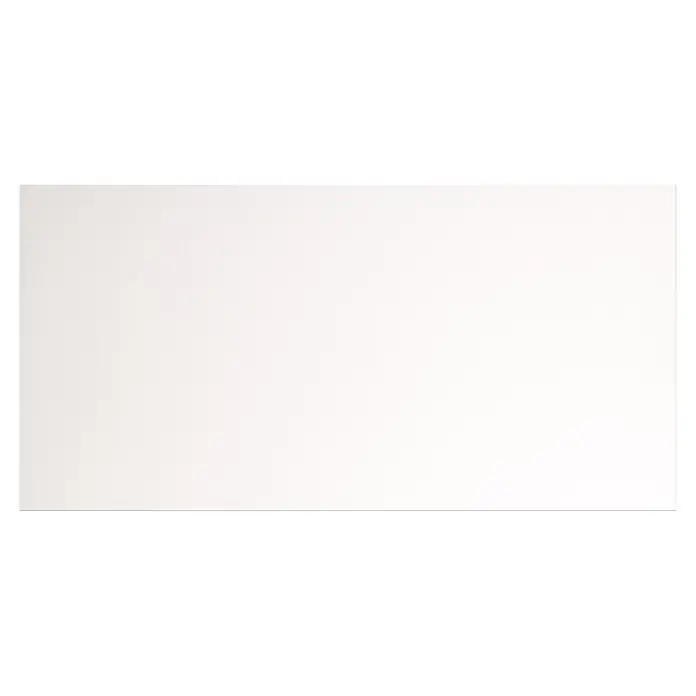 Feinsteinzeugfliese XXL - 60 x 120 cm, Weiß, Glänzend - Leeres weißes Blatt Papier.
