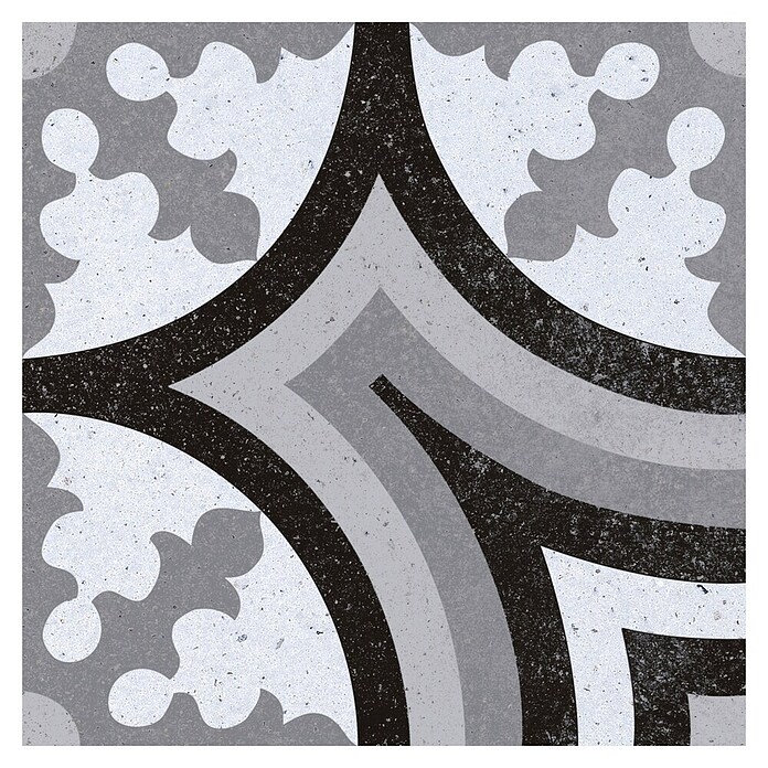 Feinsteinzeugfliese Piccolo (20 x 20 cm, Black Mix, Matt) | BAUHAUS