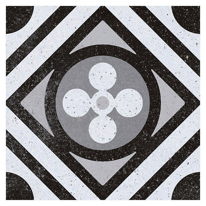 Feinsteinzeugfliese Piccolo (20 x 20 cm, Black Mix, Matt) | BAUHAUS