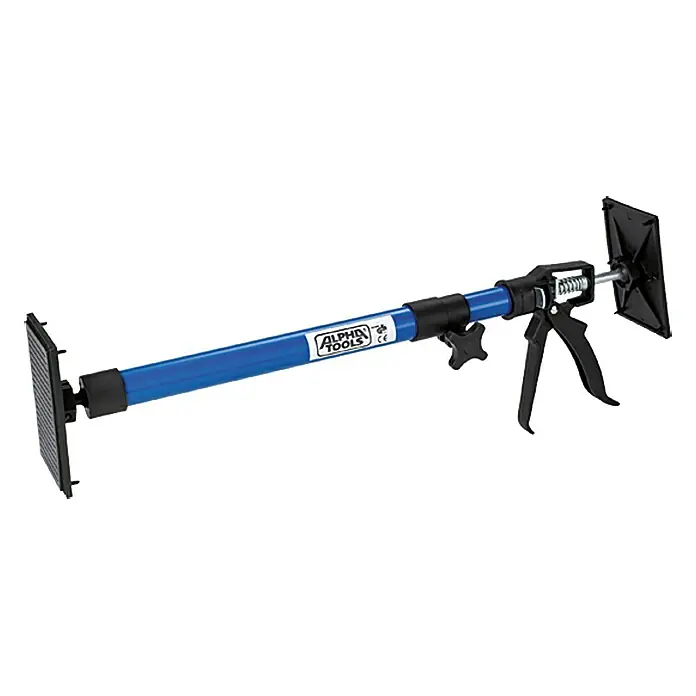 Alpha Tools Türfuttermontagestrebe - 53 cm - 115 cm - Alpha Tools Trockenbau-Stütze, blau, zur Montage von Gipskartonplatten. Ausziehbar für variable Deckenhöhen, einfache Handhabung.