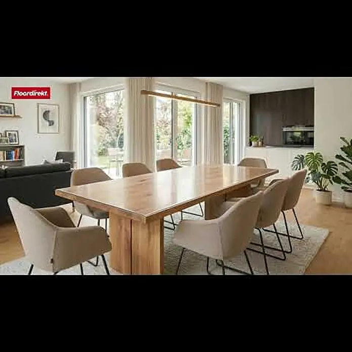 Karat Tischbelag Schräge Kante - 200 x 90 cm, Transparent (matt), Kunststoff - Floordirekt Tischfolie Transparent | Maanfertigung fr jeden Tisch