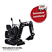 Scheppach Minibagger MIB800-BE Black Edition (8,5 PS, Benzin, Auslegerschwenkbereich: 70 °) | BAUHAUS
