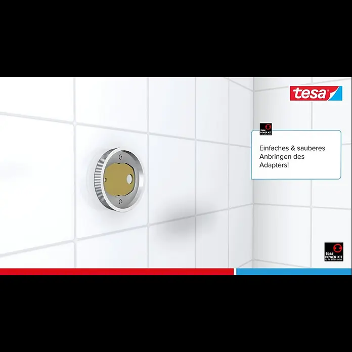 Tesa Smooz Toilettenpapierhalter - Ohne Deckel, Chrom, Glänzend - tesa Bad Accessoires: die Power.Kit Technologie erklrt