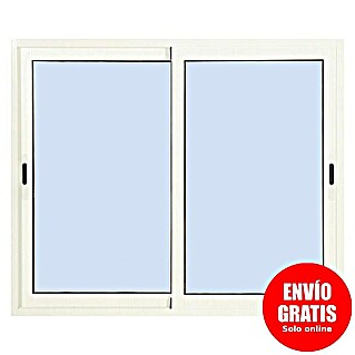 Solid Elements Ventana de aluminio corredera (150 x 120 cm, Blanco)