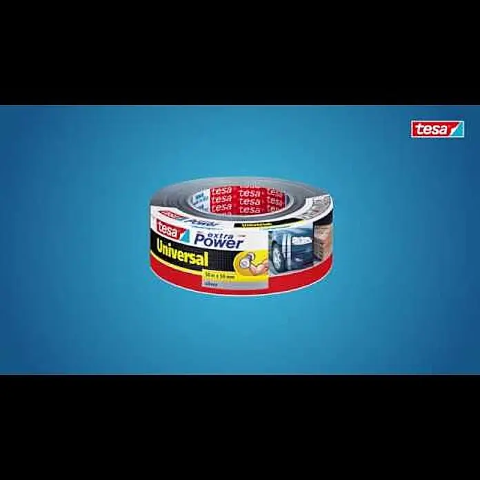 Tesa Extra Power Folienband Universal - Schwarz, 10 m x 50 mm - tesa extra Power Universal
