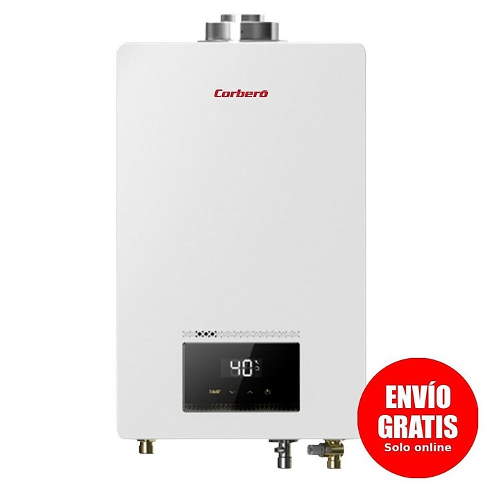Corberó Calentador estanco CCEM11GNNOX (21 kW, Caudal de agua: 11,5 l/min, Gas natural) | BAUHAUS