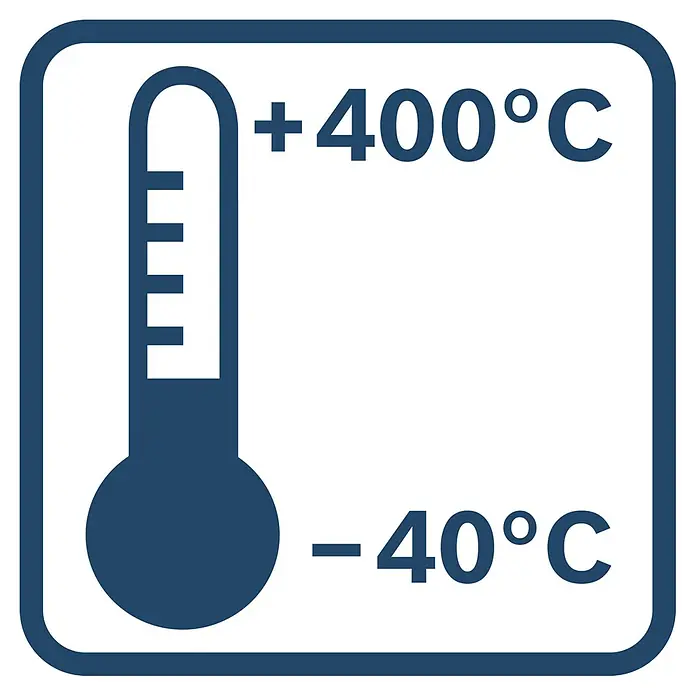 Bosch Professional Temperaturmessgerät Pro - Passend für: Temperaturmessung von Oberflächen - Thermometersymbol für einen Betriebstemperaturbereich von -40°C bis +400°C.