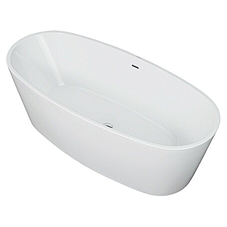 Camargue Freistehende Badewanne Tao (L x B: 174,5 x 78 cm, Sanitäracryl, Weiß)