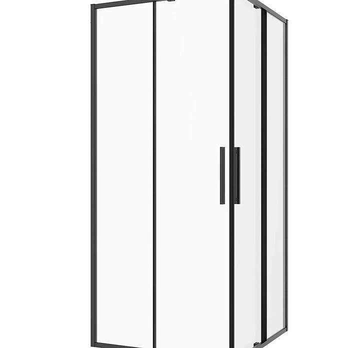 Sanotechnik Drsna vrata za tuš Slim Line  (80 x 200 cm, Črna, Vgradne dimenzije: 78–80 cm) | Tuš stene | Tuš kabine | Tuširanje | Kopalnica in sanitarije | Izdelki | BAUHAUS