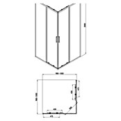 Sanotechnik Drsna vrata za tuš Slim Line  (100 x 200 cm, Črna, Vgradne dimenzije: 98–100 cm) | Tuš stene | Tuš kabine | Tuširanje | Kopalnica in sanitarije | Izdelki | BAUHAUS