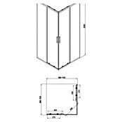Sanotechnik Drsna vrata za tuš Slim Line  (90 x 200 cm, Črna, Vgradne dimenzije: 88–90 cm) | Tuš stene | Tuš kabine | Tuširanje | Kopalnica in sanitarije | Izdelki | BAUHAUS