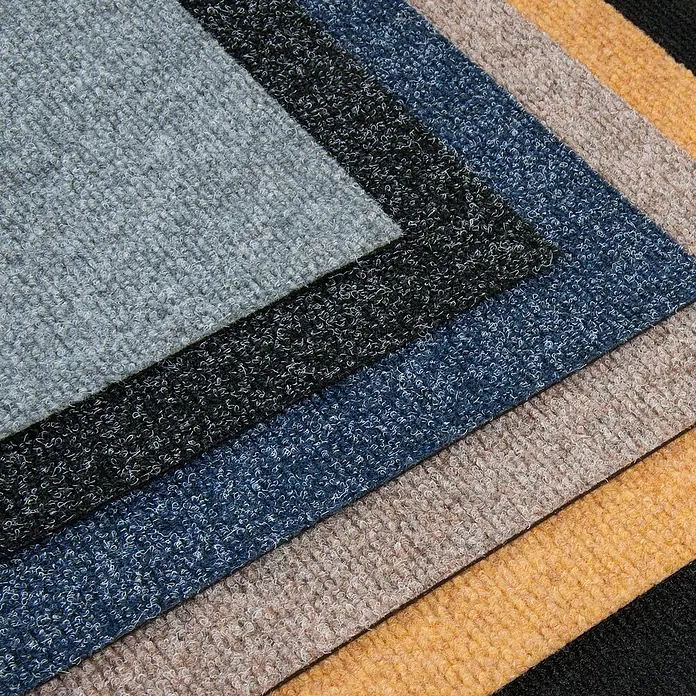 Bricoflor Teppichfliese - Breite: 50 cm, Nadelfilz, Polypropylen, grau - Strukturierte Teppichmuster in verschiedenen Farben: Grau, Schwarz, Blau, Beige und Orange.