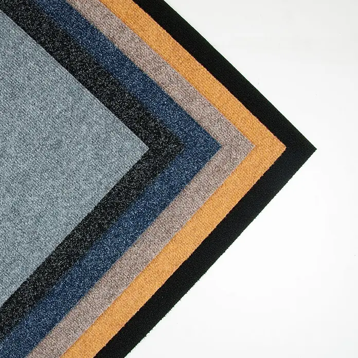 Bricoflor Teppichfliese - Breite: 50 cm, Nadelfilz, Polypropylen, grau - Geschichtete strukturierte Matten in Grau, Schwarz, Blau, Braun und Orange.