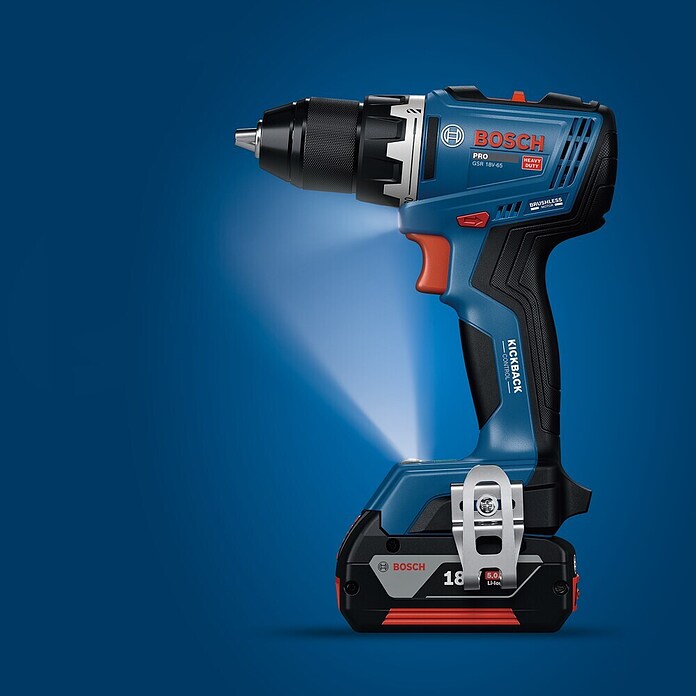 Bosch Professional Akumulatorski vrtalni vijačnik GSR 18V-65  (2 bateriji, 63 Nm) | Akumulatorski vijačniki in vrtalniki | Vrtalniki in vijačniki | Stroji | Orodja in stroji | Izdelki | BAUHAUS
