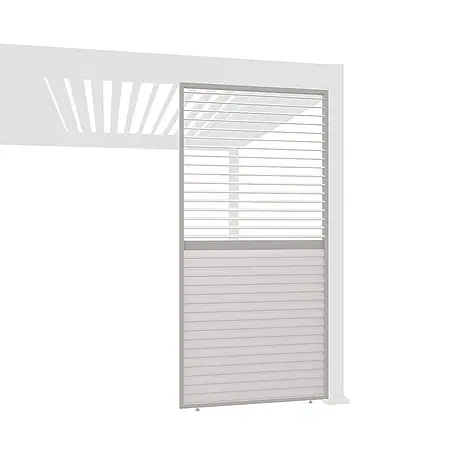 Weide  Pergola Seitenwand Lamellenwand Paneel für Weide Pergola Drehbar Sand 113 cm