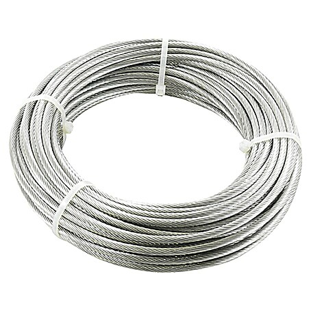 Marinetech Drahtseil (2 mm, 1 x 19 Geflecht, A4 Stahl)