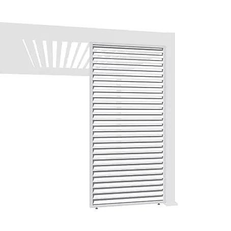 Weide  Pergola Seitenwand Lamellenwand Paneel für Weide Pergola Weiß 93 cm