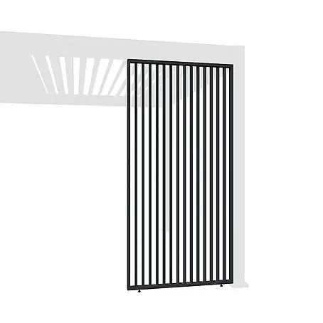 Weide  Pergola Seitenwand Lamellenwand Paneel für Weide Pergola Anthrazit 113 cm
